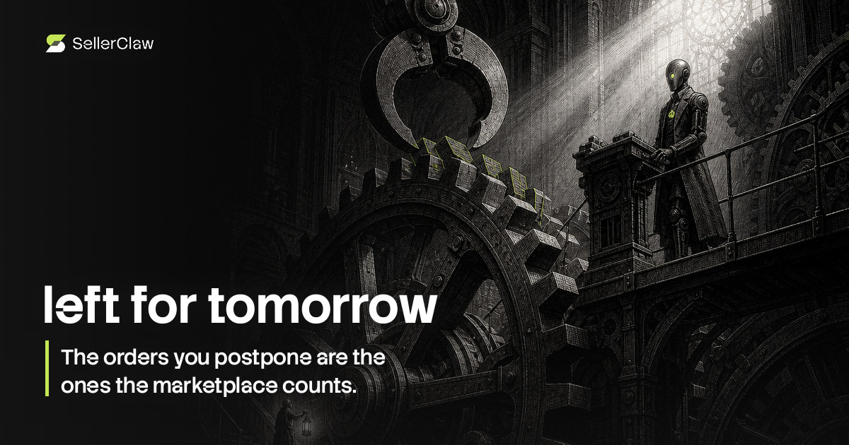 Cover: the orders left for tomorrow, and the standing they wear down